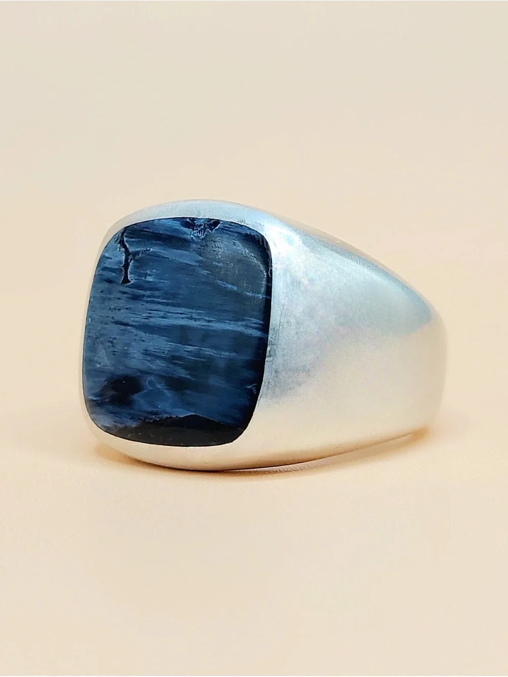 David Yurman Exotic Stone Ring in Sterling Silver With Pietersite